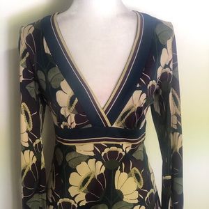 Trina Turk Long Sleeve Floral Dress